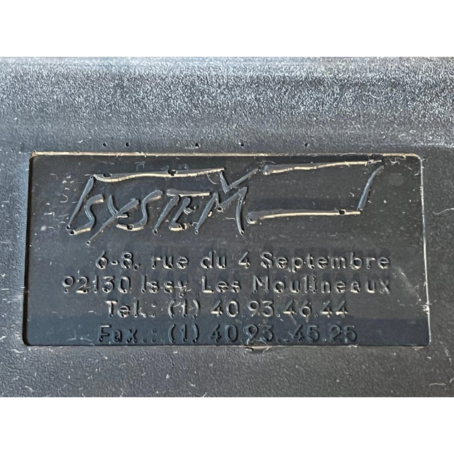 Chrome Metal and Black Rubber Design/one Sofa Signature System. French Work. For Sale - Image 11 of 11