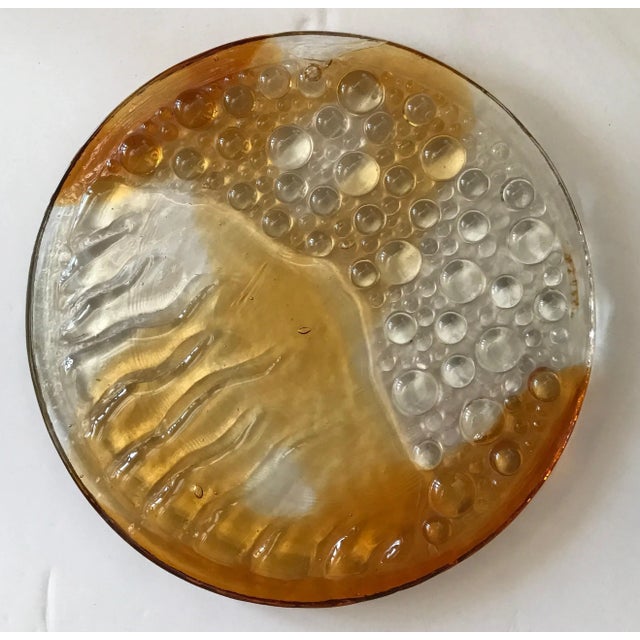 Pair of Vintage Italian Brutalist Sconces W/ Torch Cut Metal & Amber by Tom Ahlstrom & Hans Ehrich C 1970s For Sale - Image 10 of 12