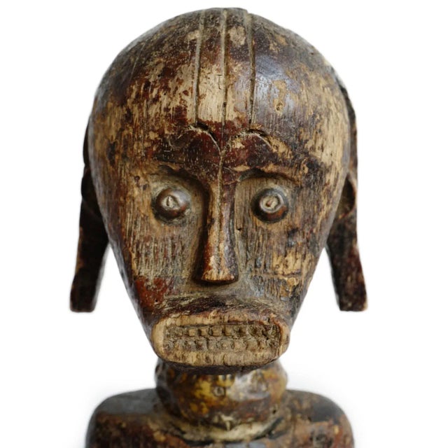 Wood Antique Old African Fang Female Figure on Post For Sale - Image 7 of 10