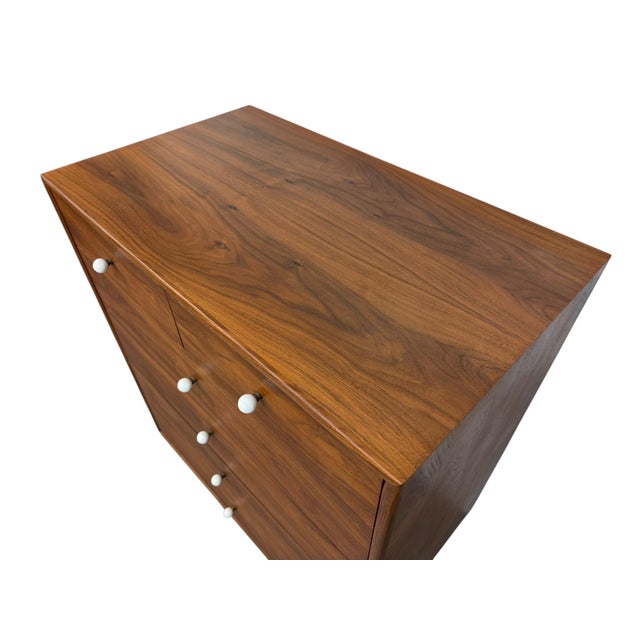 Mid-Century Modern Drexel Declaration Walnut High Chest For Sale In Philadelphia - Image 6 of 9
