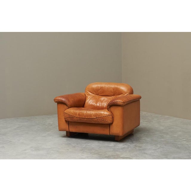 DS-101 Club Chair in Patinated Cognac Leather from De Sede, 1960s For Sale - Image 6 of 13