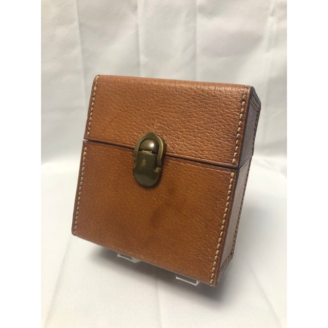 Heavy pigskin travel case with two crystal scent bottles. Very Ralph Lauren looking. Made for Mappin & Webb London....