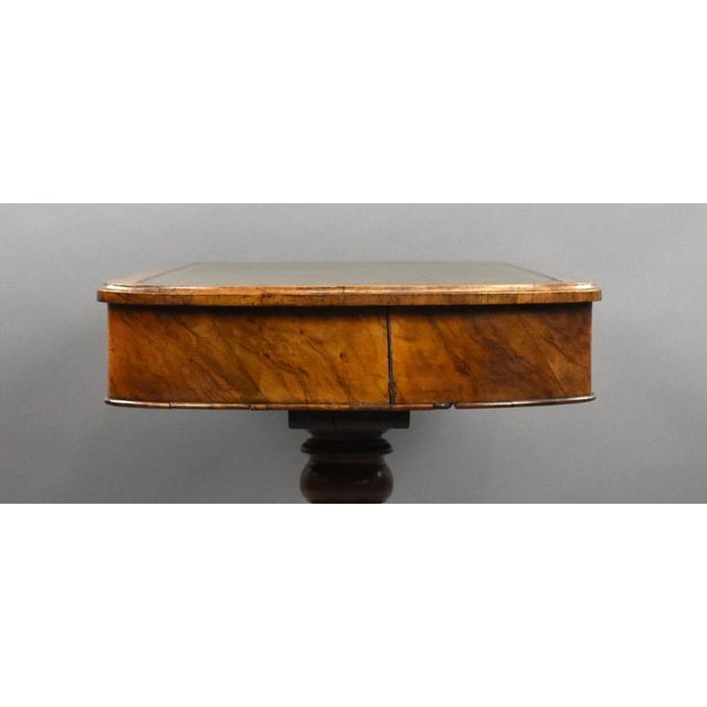 Victorian Burr Walnut Writing Table, 1860 For Sale - Image 11 of 12