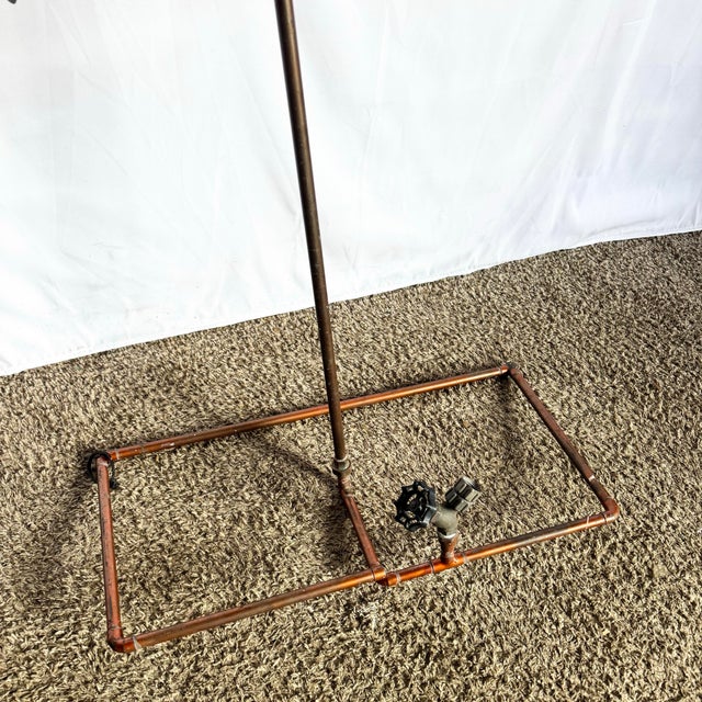 Folk Art Vintage Hand Made Copper Pipe Sprinkler Sculpture Garden Ornament For Sale - Image 3 of 8