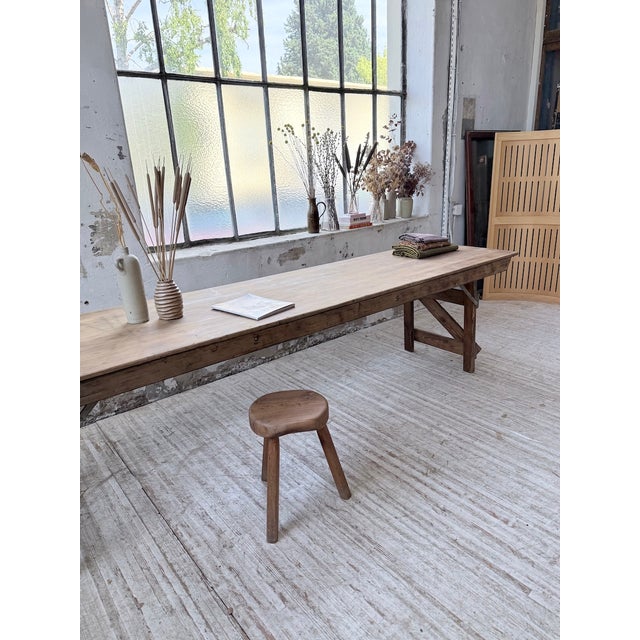 Pine Farmhouse Folding Table, 1950s For Sale - Image 12 of 18