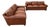 Vintage Cognac Leather 3-Seater Sofas, Pair For Sale