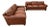 Vintage Cognac Top Leather 3-Seater Sofas, Pair For Sale