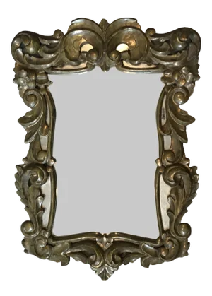 French Gold Pressed Brass Mirror