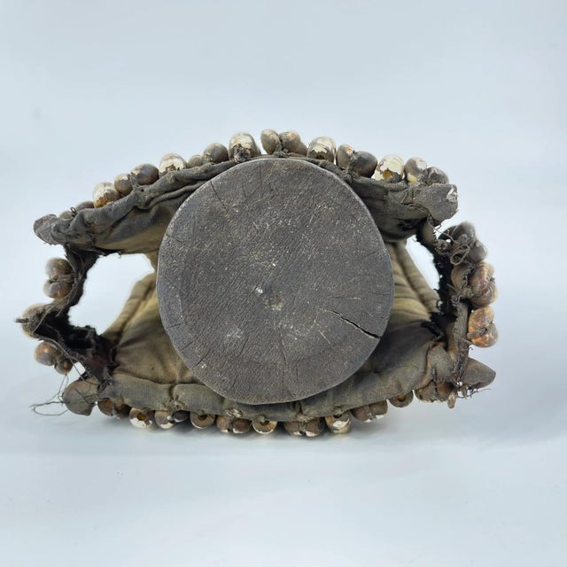 Wood Early 20th Century Yoruba Ibeji Figure with Cowrie Shell Vest Nigeria For Sale - Image 7 of 9