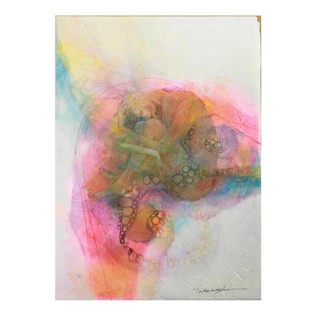 Miyuki Takanashi, Holding Knee, 2020, Tempera, Ink & Egg Emulsion For Sale