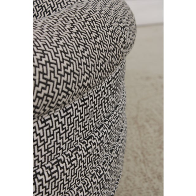 Round Tufted Modern Design Cocktail Ottoman For Sale - Image 9 of 11