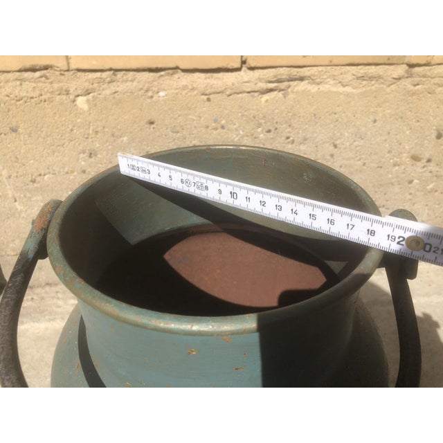 1920s German Milk Can with Hand Painted Flowers, 1920 For Sale - Image 5 of 7