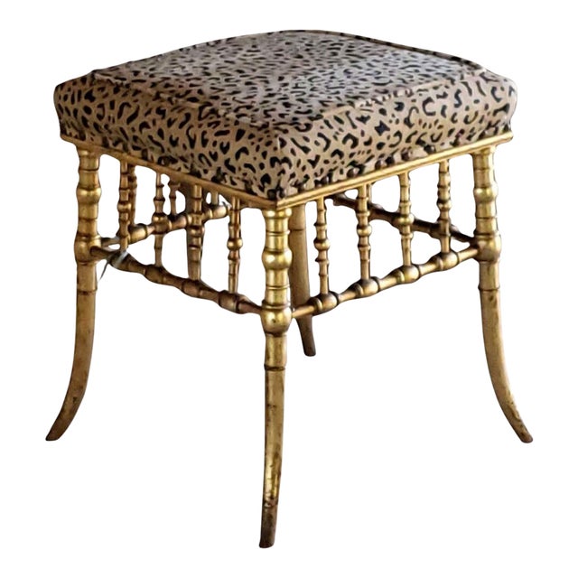 19th Century Bamboo Style Wood Bench For Sale