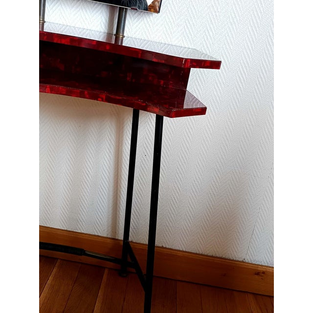 Black Marbled Formica Dressing Table, 1950s For Sale - Image 8 of 13