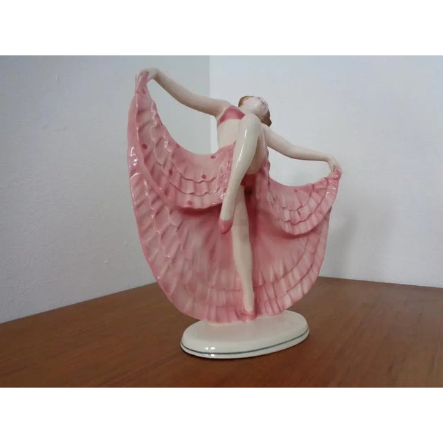 Brown Art Deco Ceramic Dancer from Hertwig & Co Katzhütte, 1920s For Sale - Image 8 of 18
