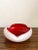 Mid-Century Modern Red & White Murano Attributed Glass Ashtray/Trinket Dish in the Manner of Seguso Vetri D’Arte, 1950s For Sale - Image 3 of 8