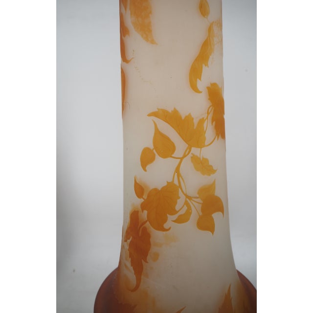 Nancy Glass Paste Vase with Volubilis by Émile Galle For Sale - Image 5 of 8