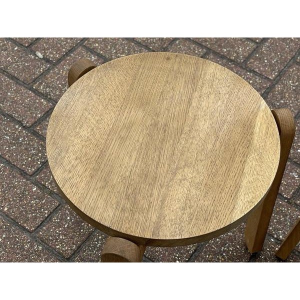 Oak Nomad Designer Stacking Stools from Skagerak, Set of 6 For Sale - Image 6 of 16