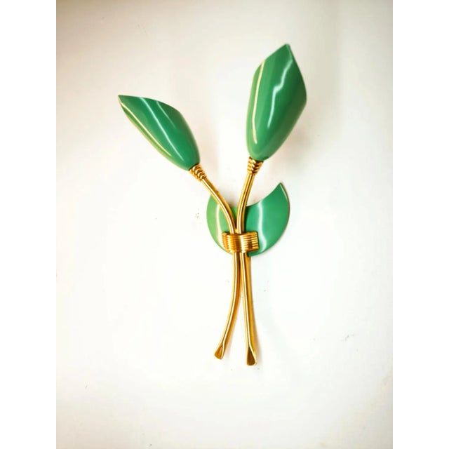 Gold Double Light Wall Lamp For Sale - Image 8 of 12