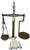 Very Large Size Antique Brass & Enameled Cast Iron Manchester England Wholesale Poultry Sellers Scale - 34 Inches Tall For Sale - Image 12 of 18