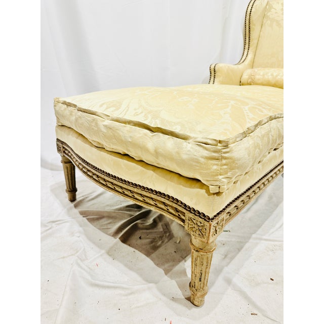 Mid 20th Century Louis XVI Chaise Lounge For Sale In Raleigh - Image 6 of 6