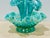 Vintage Fenton Hobnail Opalescent Sea Green Turquoise 3 Horn Epergne For Sale In Dallas - Image 6 of 10