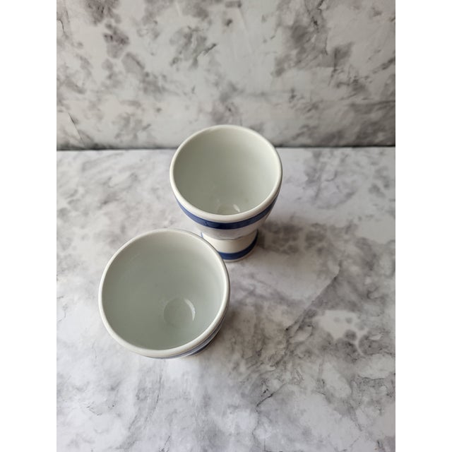 1950s Mid 20th Century Rustic European Arabia Finland Egg Cups - a Pair For Sale - Image 5 of 11
