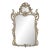 Large French Louis XV Rococo Silver Giltwood Mirror For Sale