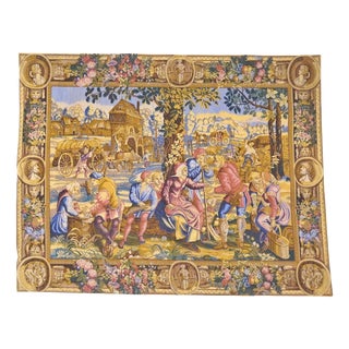 Antique Brussels Mechanical Tapestry, 1900s For Sale