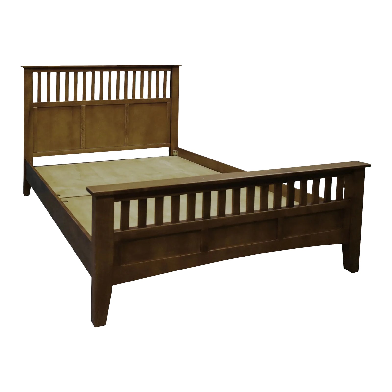 Crafters and Weavers Mission Style Quarter Sawn Oak Bed With Slats Walnut Queen Chairish