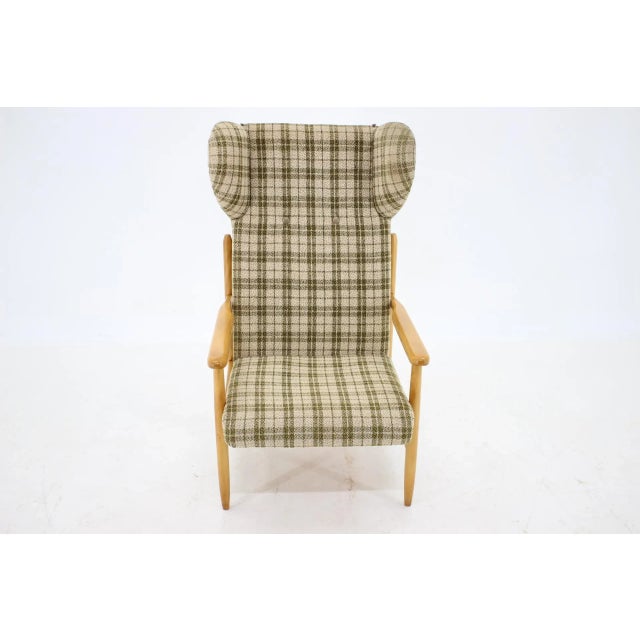 1960s Beech Wing Armchair from ULUV, Czechoslovakia, 1960s For Sale - Image 5 of 10