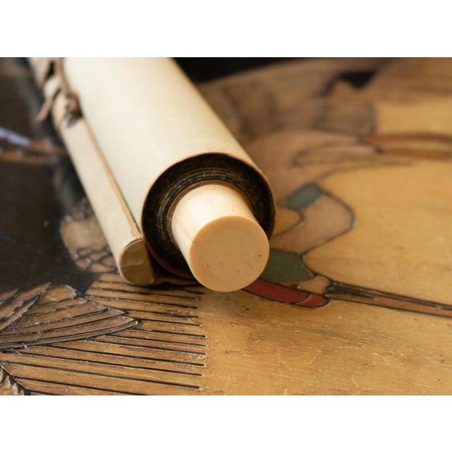 1861 "Monkeys and Puppies" by Nakajima Kayo, Japanese Silk Scroll Painting For Sale - Image 15 of 18