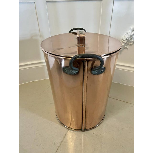 Large Antique Copper Lidded Pot from Hayward & Towell For Sale - Image 9 of 12