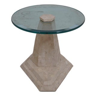 Maitland Smith Modern Design Tessallated Marble Occasional Table For Sale
