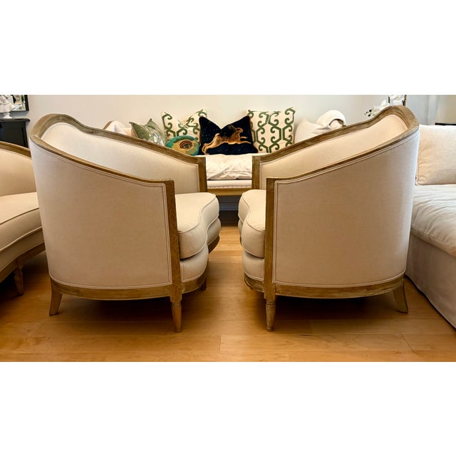 Two like-new Ballard Designs Silvia armchairs. These have been on display in a very rarely used sitting room of a smoke-...