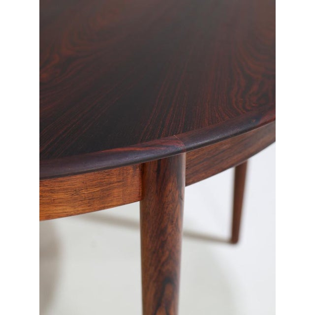 Round Extendable Butterfly Leaf Dining Table in Rosewood from Skovby, Denmark, 1960s For Sale - Image 4 of 18