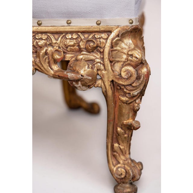 18th Century Louis XVI Giltwood Settee For Sale - Image 15 of 15
