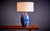 Huge Table Lamp in Blue Ceramic, France, 1960s For Sale - Image 4 of 9