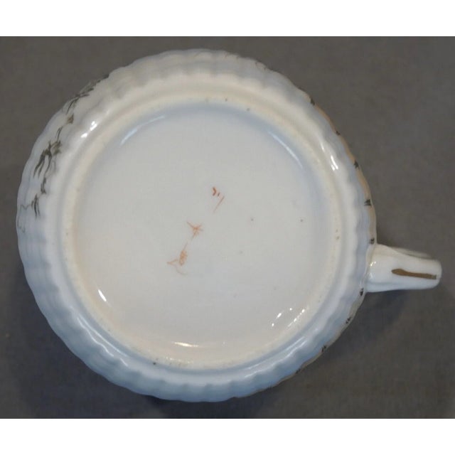 Circa 1920 Japanese Kutani Porcelain Landscape/Floral/Bird Motifs Lobed Body Creamer Pitcher (Taisho Period) For Sale In New Orleans - Image 6 of 6