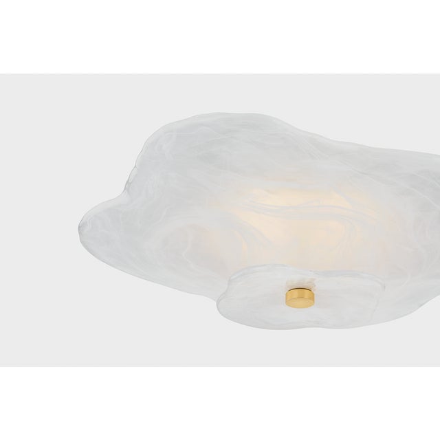2020s Mitzi Starlie 16 in. 1 Light Flush Mount in Aged Brass Finish For Sale - Image 5 of 10