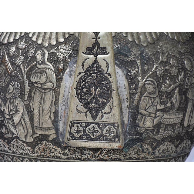 1940s Large Copper Tea Pot with Engraving, 1940s For Sale - Image 5 of 17