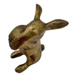 Vintage Solid Brass Bunny Rabbit Figurine