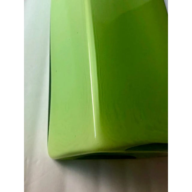 This Large Contemporary Kelly Green Rectangular Glass Vase is quite heavy yet stunningly simple. Large enough for many...