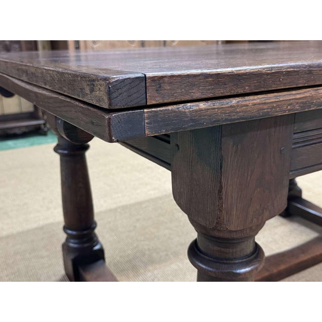 Late 19th Century English Monastery Table with Extensions in Elm and Oak For Sale - Image 15 of 18