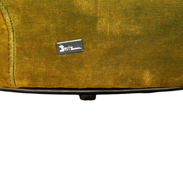 Textile Cocoa Island Swivel Lounge Chair in Yellow, Golden and Green Upholstery from Bretz For Sale - Image 7 of 12