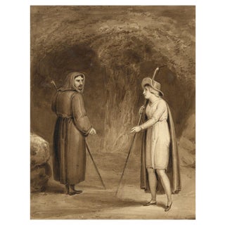 William Derby, Edwin & Angelina, Early 19th Century, Watercolour For Sale