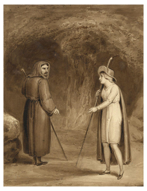 William Derby, Edwin & Angelina, Early 19th Century, Watercolour