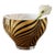 Vintage Blown Glass Tiger Stripe Vase For Sale