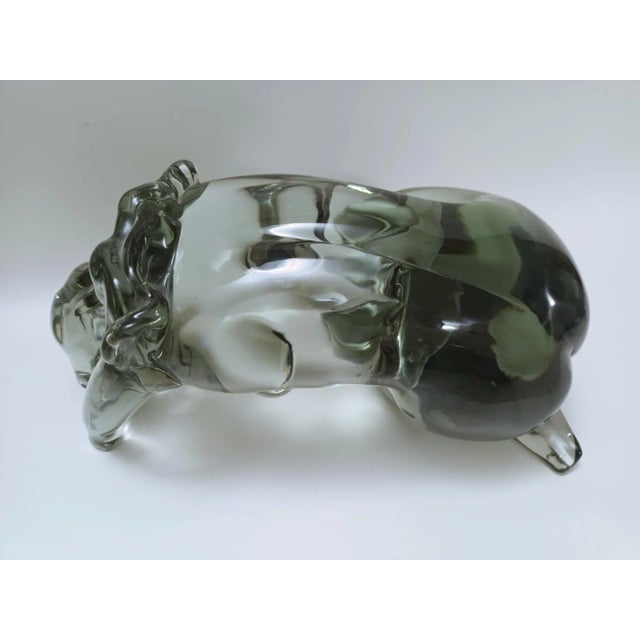 Gray Mid 20th Century Murano "Vergogna Distesa" Glass Sculpture by Lorenado Rosin For Sale - Image 8 of 10