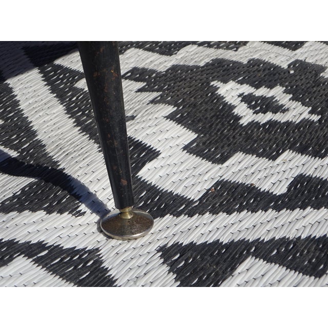 Metal Vintage Red and Black Chairs with Compass Feet, 1970s, Set of 2 For Sale - Image 7 of 18